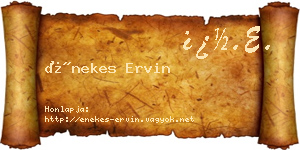 Énekes Ervin névjegykártya